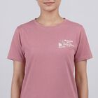 Women's Pink Round Neck Casual T-Shirt, Pink, small