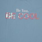 Girls Light Powder Blue Cotton Round Neck Casual T-Shirt, हल्का नीला, small image number null