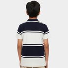 Boys' Navy Blue Round Neck Casual Half Sleeves T-Shirt, नेवी ब्लू, small