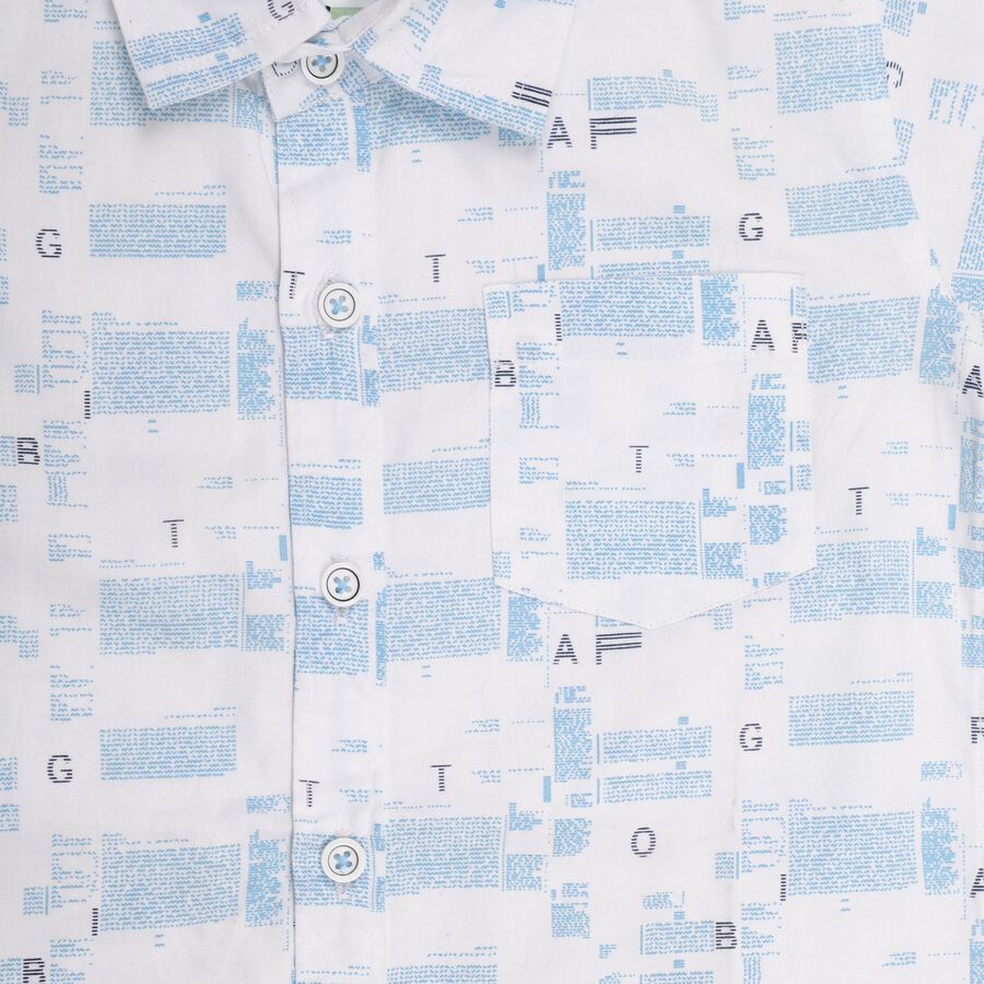 Boys' 100% Cotton Casual Shirt, हल्का नीला, large image number null