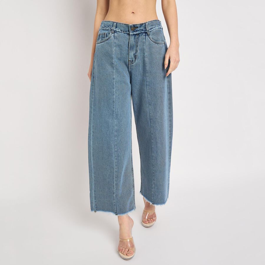 Ladies' Jeans , मध्यम नीला, large image number null