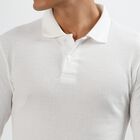 Men's White Polo Neck Classic T-Shirt, White, small image number null