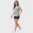 Women's Light Blue Cotton Round Neck Regular T-Shirt, नीला, small