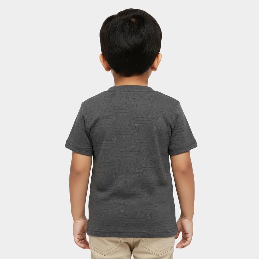 Boys' Half Sleeves T-Shirt, Charcoal, large