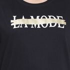 Round Neck T-Shirt, काला, small image number null