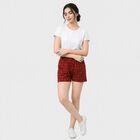 Women's Rust Regular Fit Printed Shorts, Rust, small