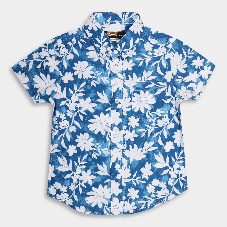 Boys' 100% Cotton Casual Shirt , Navy Blue, large image number null