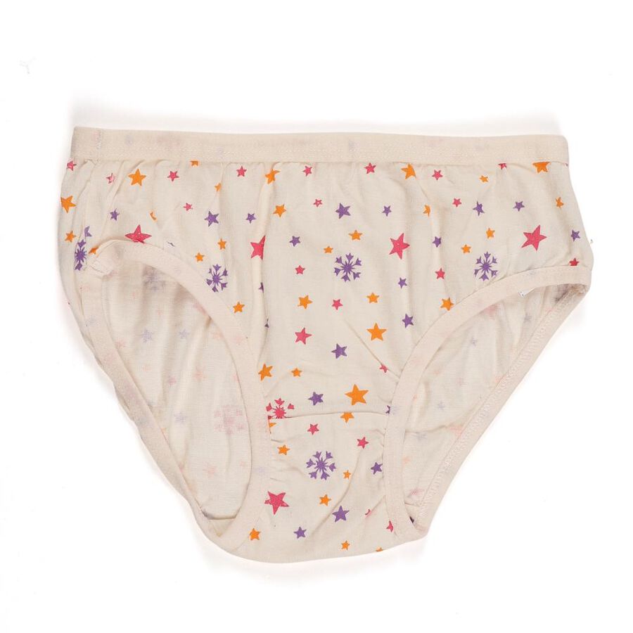 Girls' Lavender and Cream Cotton Briefs Pack of 2, लाइलेक, large image number null