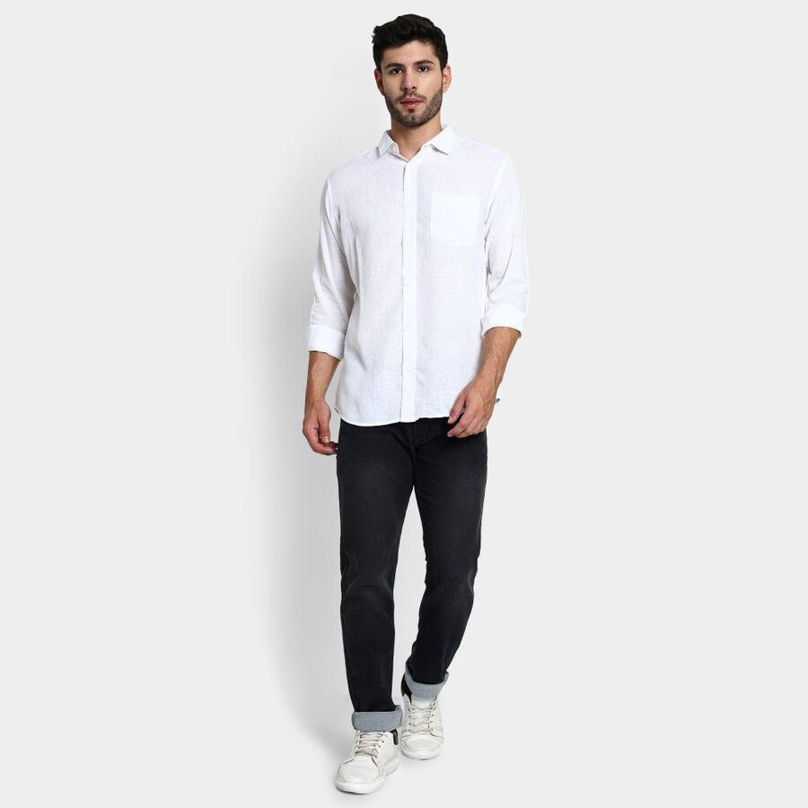 Men's 100% Cotton Casual Shirt , White, large image number null
