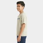 Boys Grey Round Neck Casual Boys T-Shirt, हल्का ग्रे, small