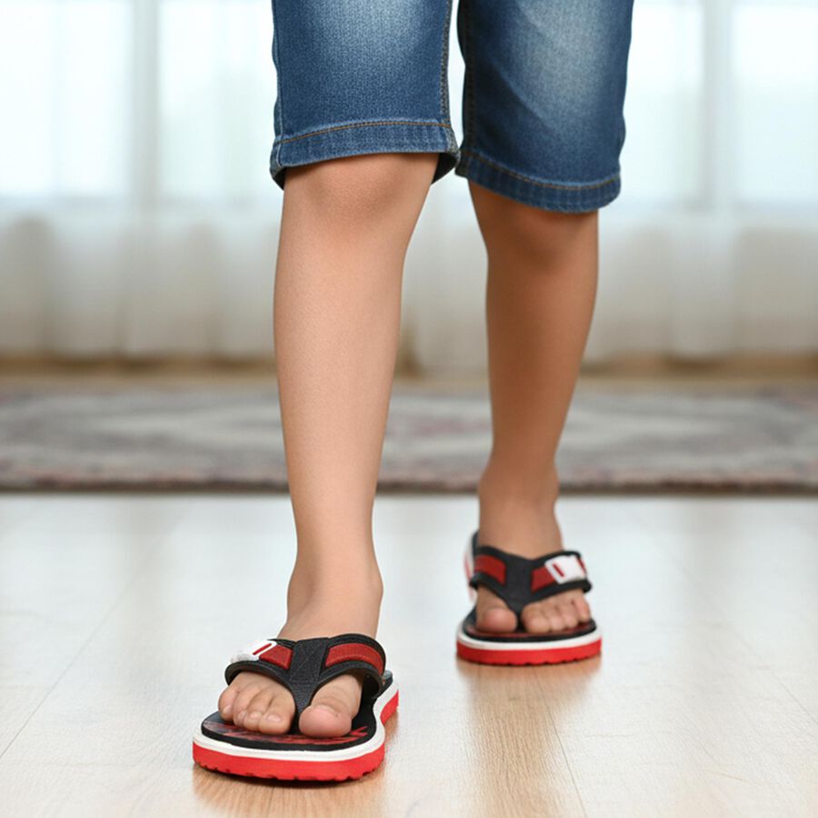 Boys' Slipper, लाल, large