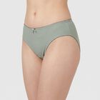 Women's Sage Green Regular Fit Ribbed Brief Panty, हल्का हरा, small