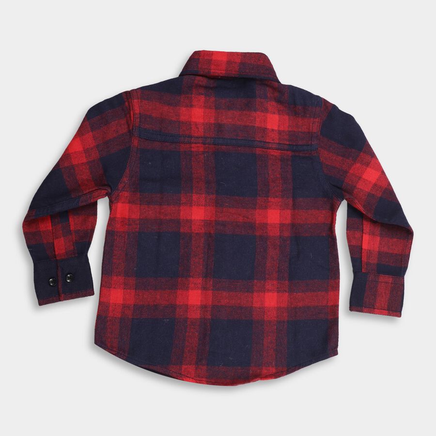 Boy's 100% Cotton Casual Shirt , लाल, large image number null