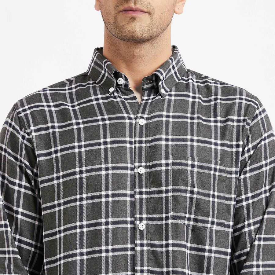 Checks Casual Shirt, Charcoal, large image number null