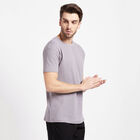 Solid Round Neck T-Shirt, Dark Grey, small image number null