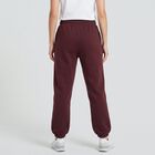 Women's Maroon Regular Fit Drawstring Jogger Track Pants, वाइन, small