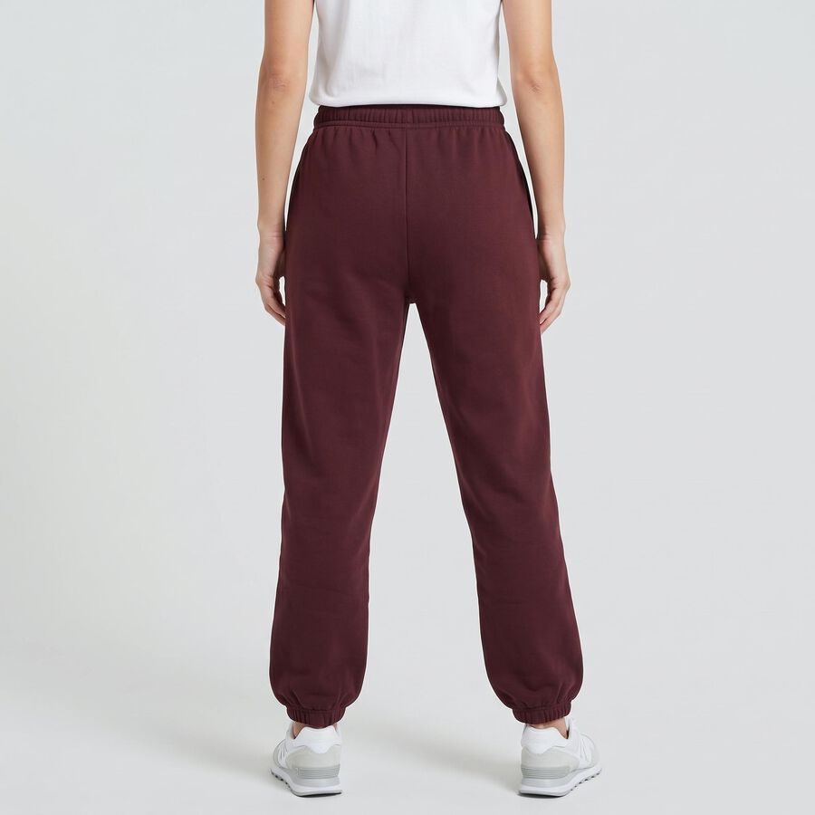 Women's Maroon Regular Fit Drawstring Jogger Track Pants, वाइन, large