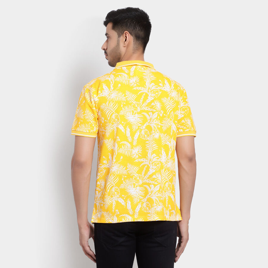 Printed Polo Shirt, Mustard, large image number null