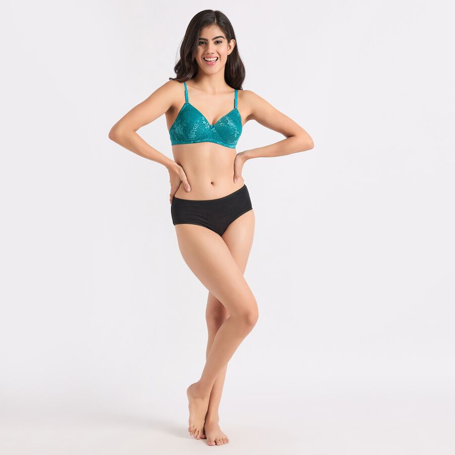 Ladies' Padded Bra, Dark Green, large image number null