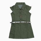 Girls' Frock, Olive, small