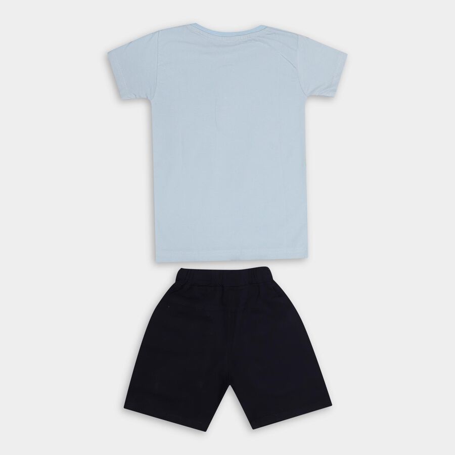 Boys' 100% Cotton Knit Baba Suit , Light Blue, large image number null