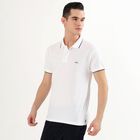 Men's White Polo Neck Classic T-Shirt, White, small