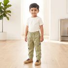 Boys' Light Green Regular Fit Cargo Trousers, Light Green, small