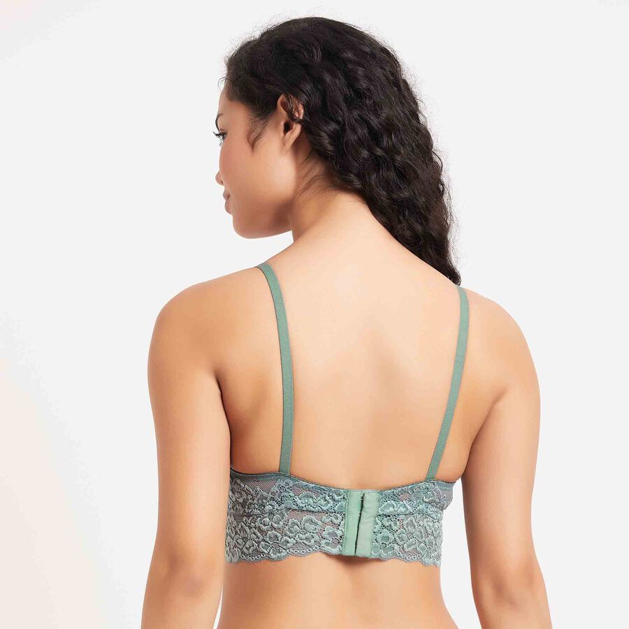 Full Lace Padded Bra, Olive, large image number null