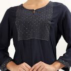 Ladies' Kurta, Navy Blue, small image number null