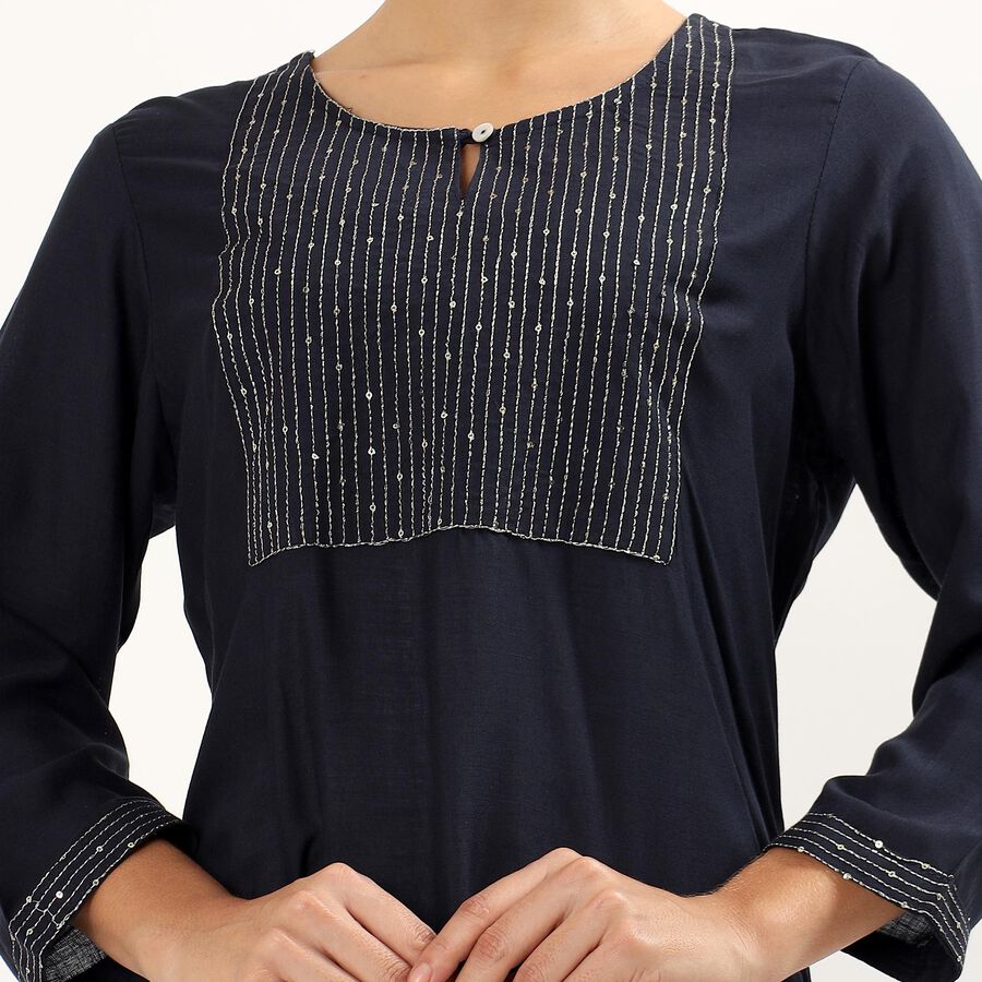 Ladies' Kurta, Navy Blue, large image number null