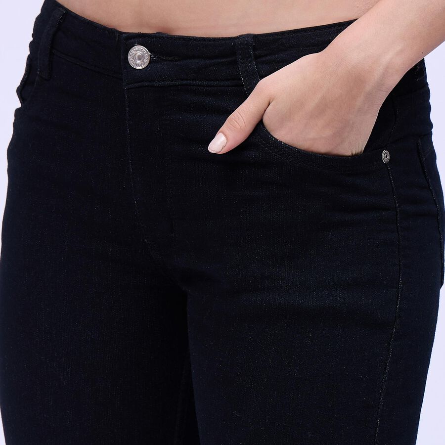 Women's Jet Black Bootcut Fit High-Rise Jeans, Black, large image number null