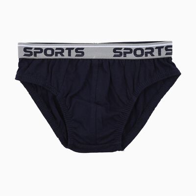 Boys' Dark Navy Cotton Regular Fit Briefs