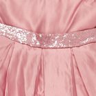 Girls' Soft Pink Sequin Sleeveless Party Wear Frock, हल्का गुलाबी, small image number null