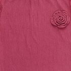 Girls Bright Pink Round Neck Casual T-Shirt, गुलाबी, small
