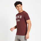 Round Neck T-Shirt, Brown, small image number null