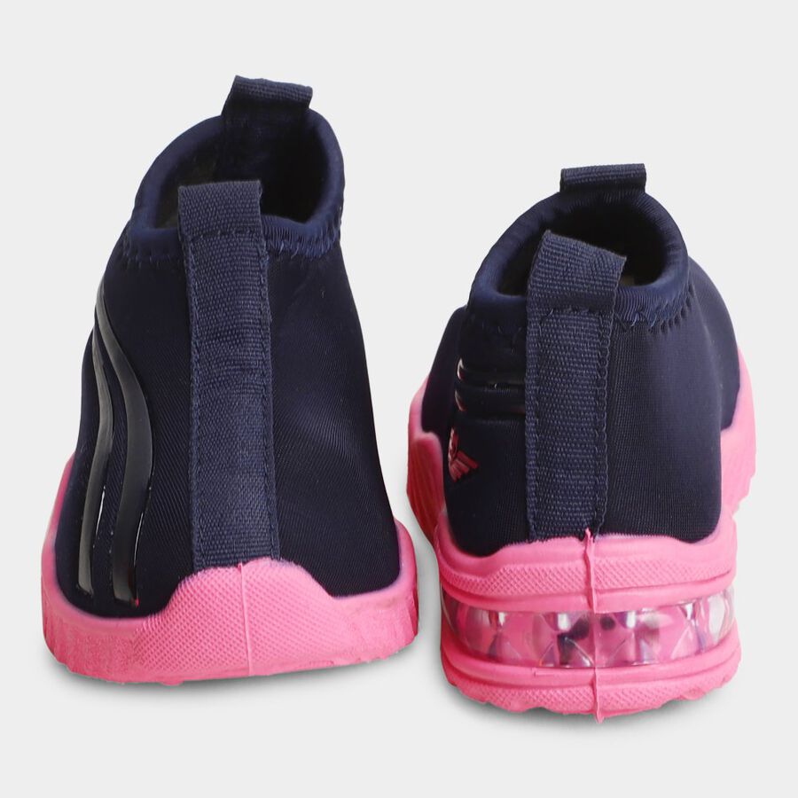 Girls' Solid Casual Shoes, Navy Blue, large image number null