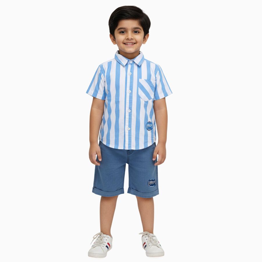 Boys' Woven Baba Suit, हल्का नीला, large image number null