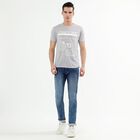 Men's Washed Blue Skinny Fit Jeans, Light Blue, small image number null