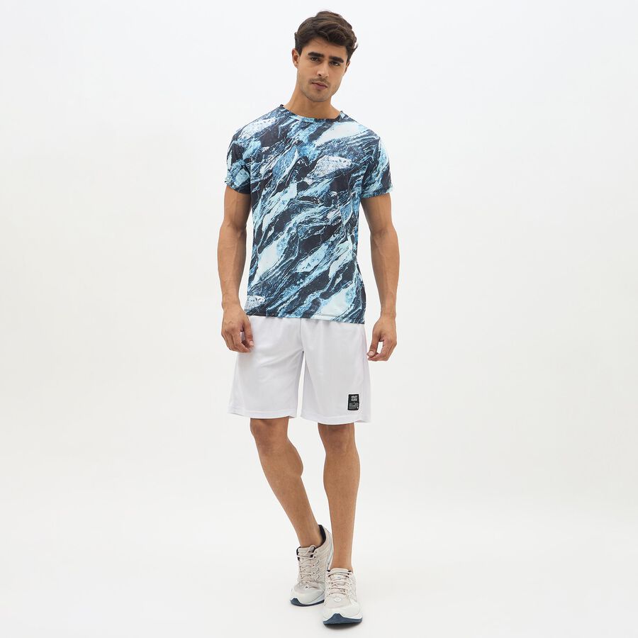 Men's Light Blue Crew Neck Athleisure T-Shirt, हल्का नीला, large image number null