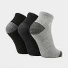 Men's Ankle Length Pack of 3 Socks ( Grey, Charcoal Black ), Charcoal, small