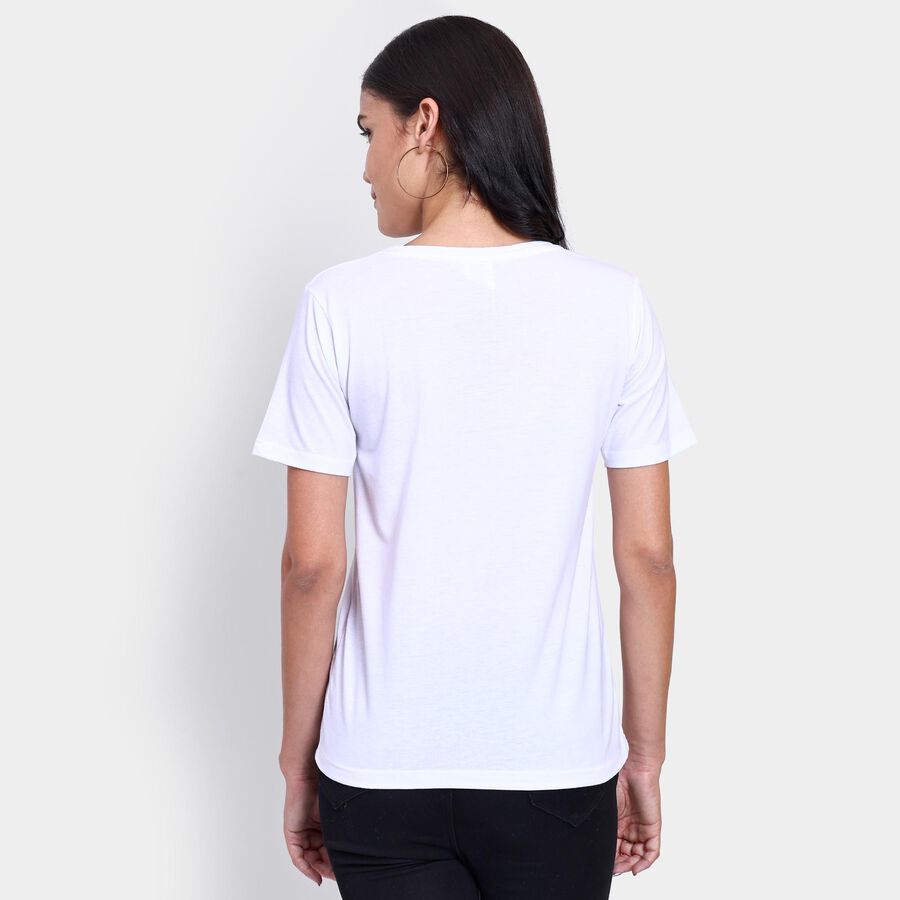 Ladies' Round Neck T-Shirt , White, large image number null
