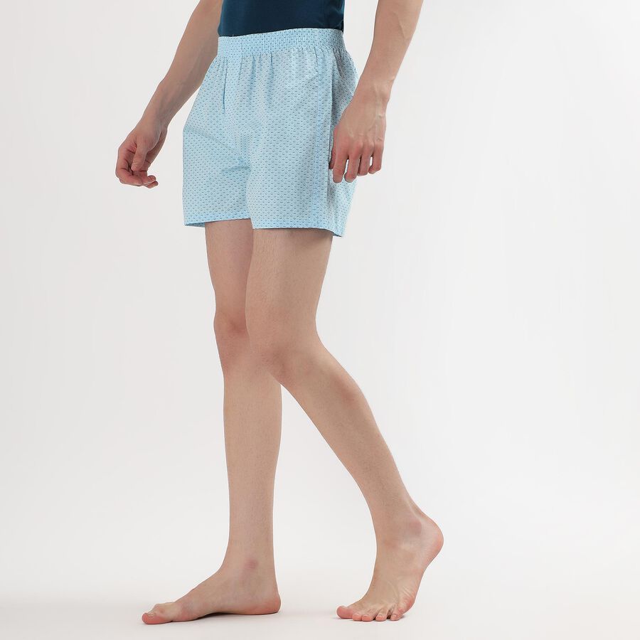 Men's 100% Cotton Boxers, Light Blue, large image number null
