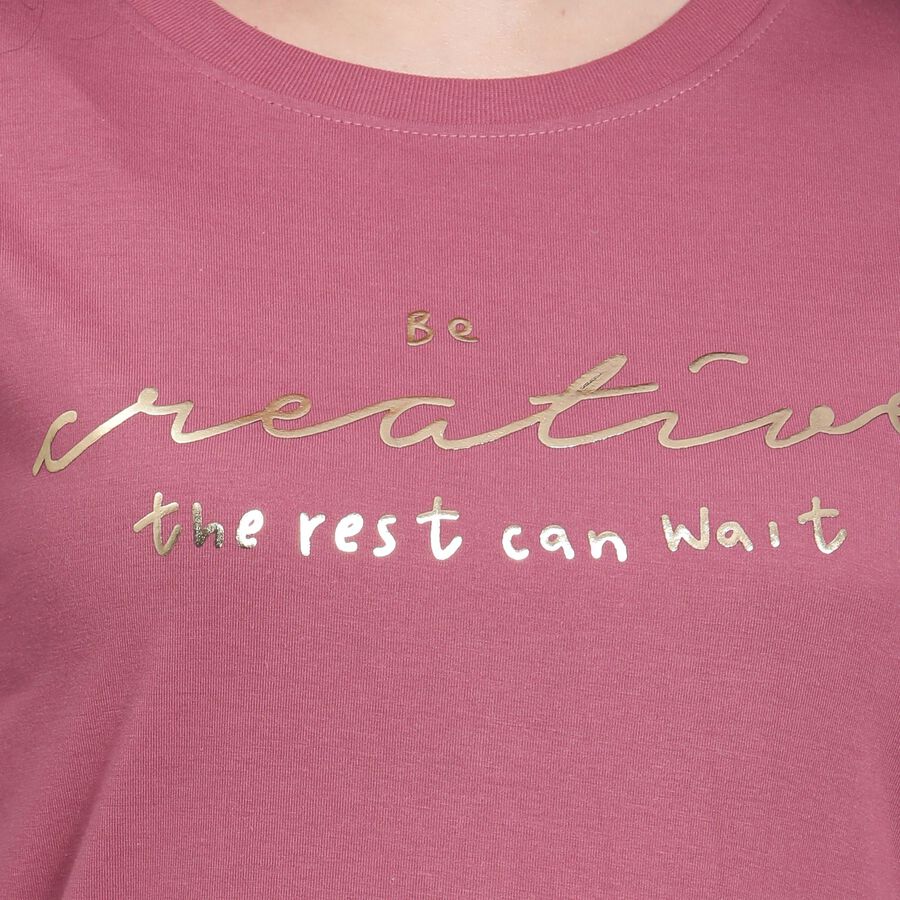 Ladies' Round Neck T-Shirt , Purple, large image number null