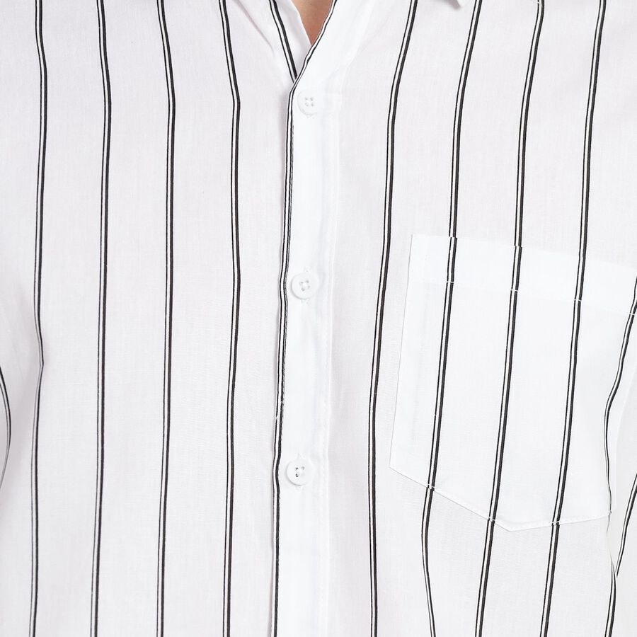 Men's 100% Cotton Casual Shirt, White, large image number null