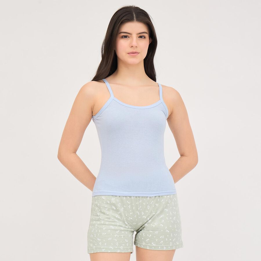 Ladies' 100% Cotton Basic Slips, Light Blue, large image number null