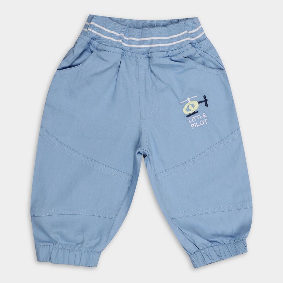 Infants' 100% Cotton Cotton Trousers, मध्यम नीला, large image number null