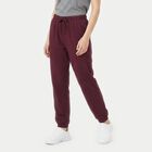 Women's Purple Jogger Fit Solid Track Pants, Purple, small