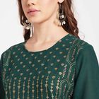 All Over Print Kurta, गहरा हरा, small image number null