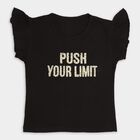 Girls' 100% Cotton T-Shirt , Black, small image number null