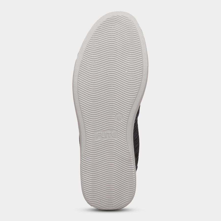 Men's Dark Charcoal Black Slip-On Casual Shoes, Black, large image number null